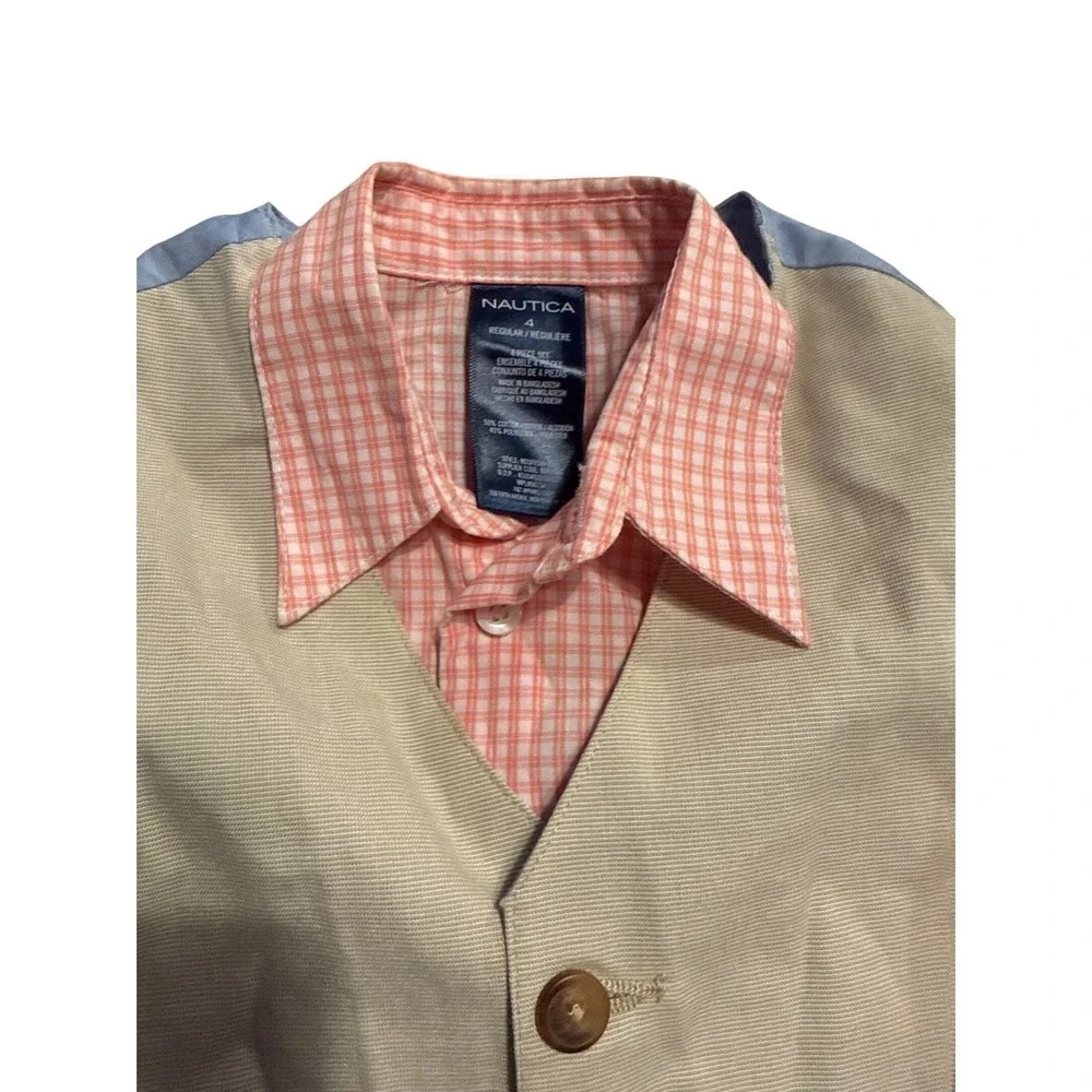 Nautica Boys Outfit Set Vest Shirt Pants Formal Easter Wedding Party